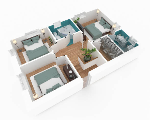 Ramani ya nyumba ya vyumba vitatu na sebule na gharama zake